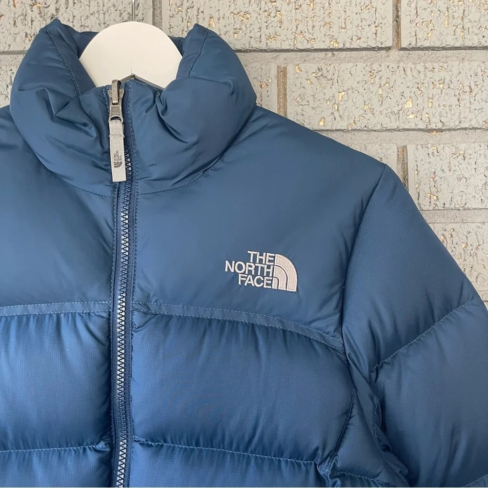 North Face Womens 96 Retro Vintage Nuptse Jacket 700 Goose Down Blue XSmall XS - Picture 3 of 7